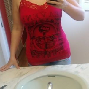 Heaven's Sinners Lacy Red Camisole